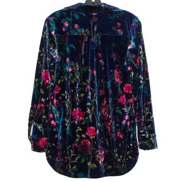 Belle Kim Gravel Top Velvet Boho Fairy Grunge Goth Whimsigoth Button Floral XXS - Picture 2 of 8